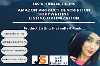 do amazon fba listing creation and copywriting, SEO amazon listing optimization