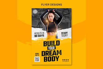 design awesome flyer, poster and  graphic design