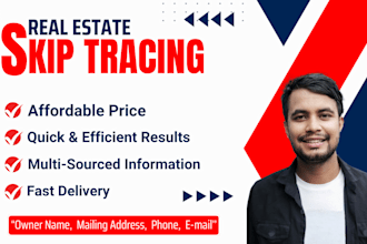 do real estate skip tracing, bulk skip tracing, llc skip tracing for anybody