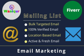 collect niche targeted and active email list for marketing