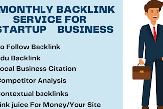 transmit monthly backlink for startup business
