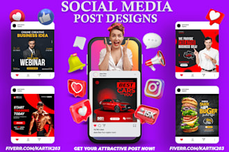 design most attractive social media post designs