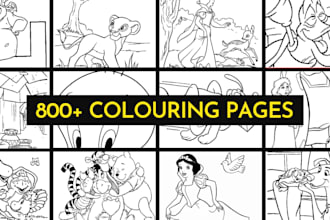 send 800 colouring pages for children