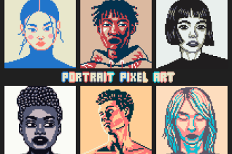 make a pixel art portrait of you