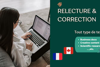 professionally proofread and copy edit any french text