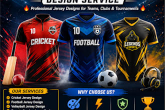 design a custom  jersey designing