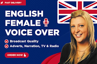 record your professional british female voiceover audio