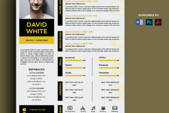 design professional resume, cv and cover letter template