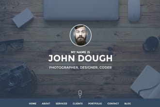 design portfolio website with html css js
