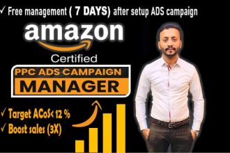 setup and optimize amazon PPC campaign sponsored ads PPC ads campaign management