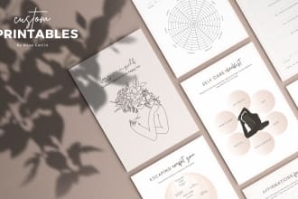 design minimalist custom planner, journel layout, calendar, workbook