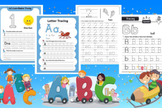 provide 200 printable pages letter number tracing worksheet for children