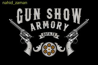 design a bold and professional gun shop or firearm logo