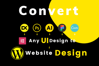 convert PSD to wordpress, xd to wordpress, ui to responsive wordpress