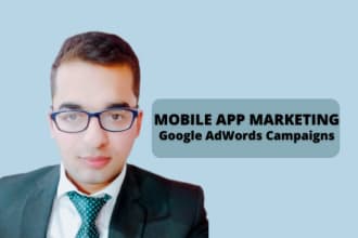 setup google adwords moblie app marketing and game mobile app promtion campaigns