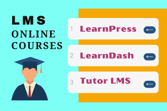 create wordpress lms website using learndash,learnpress and tutor lms