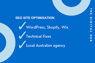 do on page SEO optimisation monthly wordpress shopify wix squarespace