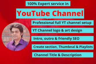 create and setup youtube channel professionally
