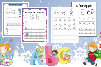 provide 100 printable pages letter number tracing worksheet for children
