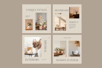 design 30 instagram posts, facebook post and pinterest pins