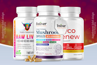 do product label design and supplement label design