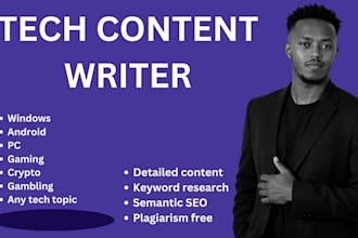 write amazing tech and artificial intelligence articles for you