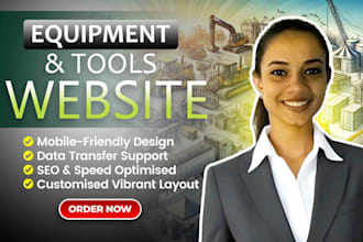 build a construction equipment rental wordpress website