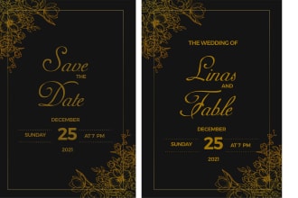 design amazing wedding invitation card, menu card and logo