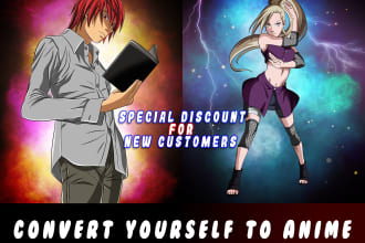 draw custom manga and anime style portrait from your photo