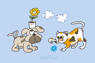 create comic cartoon character, animals, mascot as you need