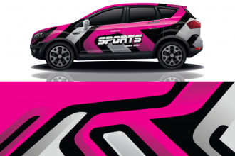 create a wrapped car, vehicle, trailer for your business
