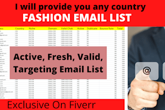 bulk email list on fashion and beauty for email marketing