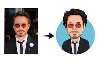 draw portrait avatar cartoon from photo