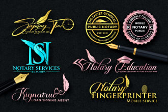do notary logo design