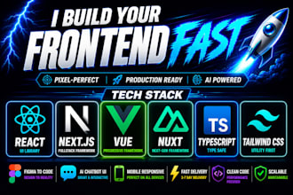 build ai powered responsive react nextjs vue nuxt web apps