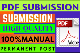 do 50 PDF submission at high authority low spam score website