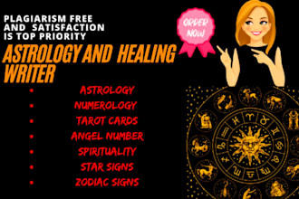 write well researched astrology, healing and spiritual articles
