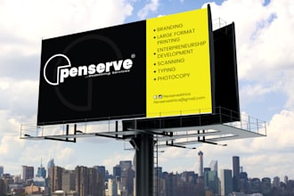 design modern billboard, signage, and yard signs in 24 hours