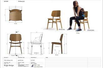 provide technical drawing especially chairs design