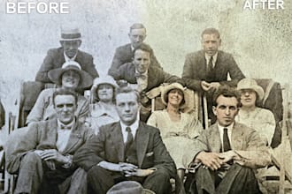 do the restoration on your old family photos