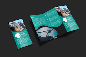 design amazing corporate brochure, bi fold, tri fold