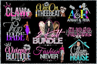 do feminine,boutique,nail,eyelash,hair extensions,beauty salon and makeup logo