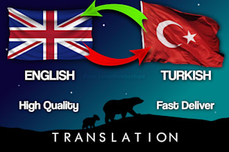 translate english turkish fast delivery