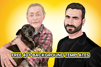 draw a vector cartoon portrait from your photo in a realistic style