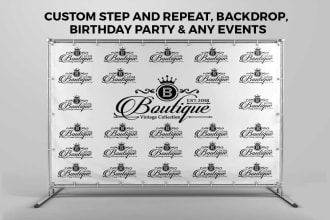 design custom step and repeat banners or backdrop for events