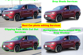 do car images  editing and background removal shadow