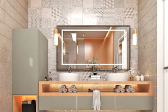 design bathroom 3d and render