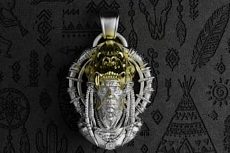 sculpt custom 3d jewelry and pendant designs in zbrush