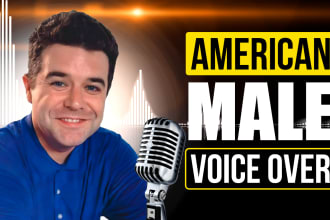 record an english american male voiceover human