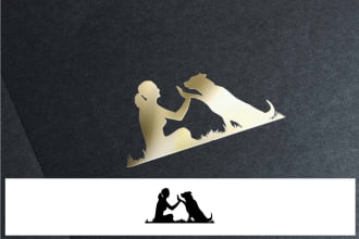 design a logo dog silhouette minimalist